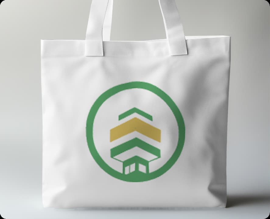 Aristeia Properties logo on a white tote bag