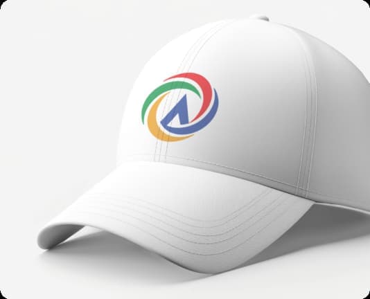 Arcaza logo on a white cap